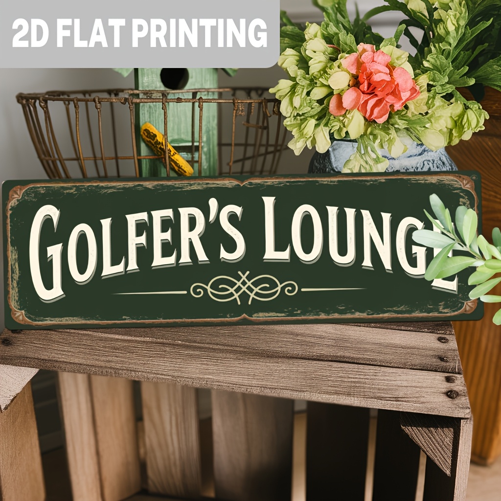 2D平面デザイン、1個入り。ヴィンテージ風のゴルフをテーマに - Home Bar Lounge のレビューと価格